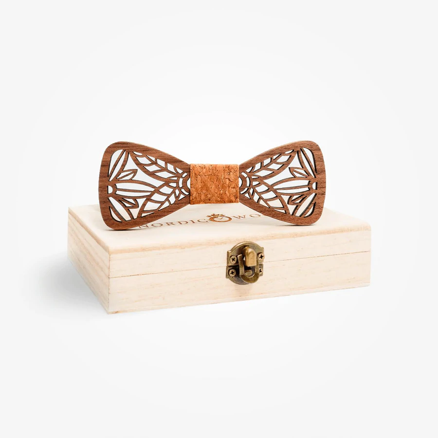 Noeud Papillon en Bois - Bambou Beigeimage